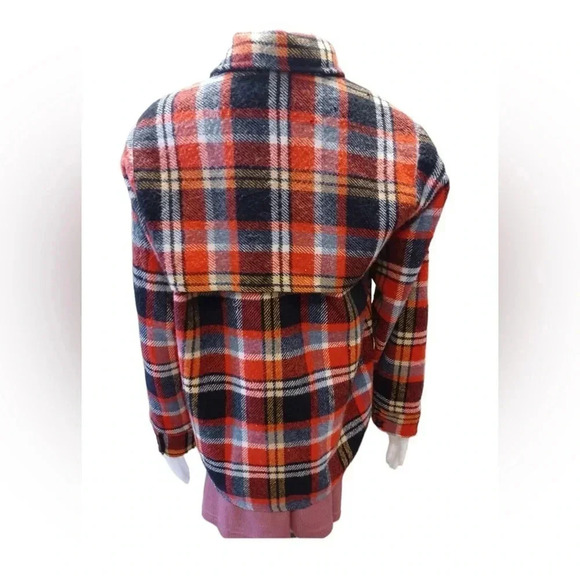 Regent Vintage Plaid Unisex Wool Blend Plaid Coat Shacket Size Medium/Large - Picture 7 of 12